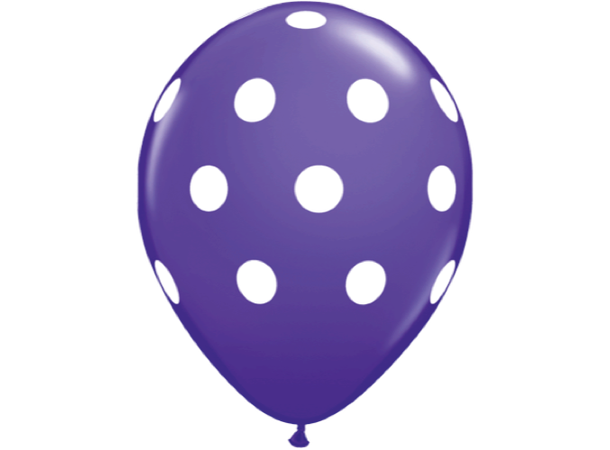 Big Polka Dots 6 gummiballonger - 28cm (11")