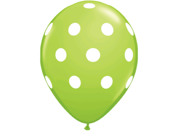 Big Polka Dots 6 gummiballonger - 28cm (11")