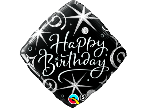 Birthday Elegant Sparkles & Swirls 1 Folieballong - 46cm (18")