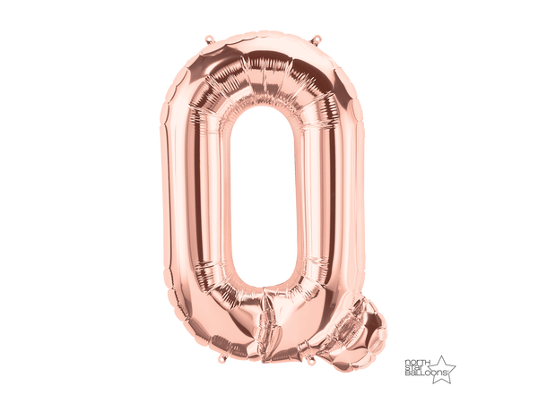 Bokstav Q - Rose Gold 1 Folieballong - 86cm (34")