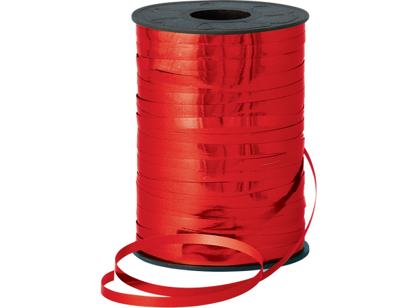 Bånd: Metallic Red Rull med 5mm bånd - 250m