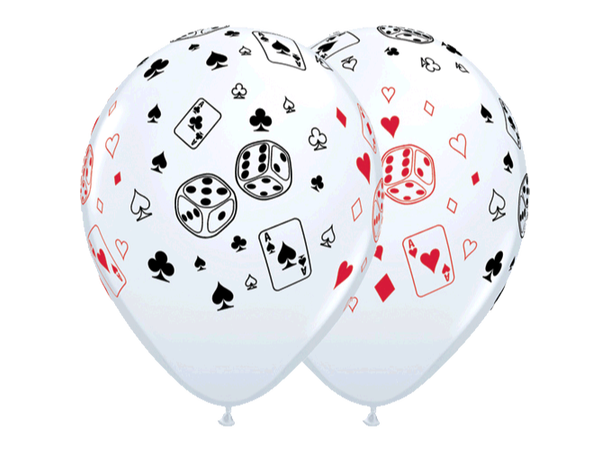 Cards & Dice 25 gummiballonger - 28cm (11")