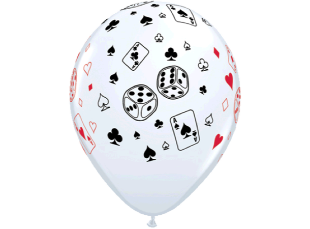 Cards & Dice 25 gummiballonger - 28cm (11")