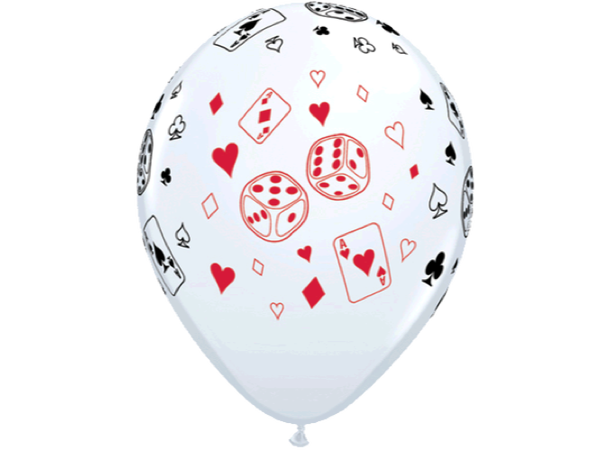 Cards & Dice 25 gummiballonger - 28cm (11")