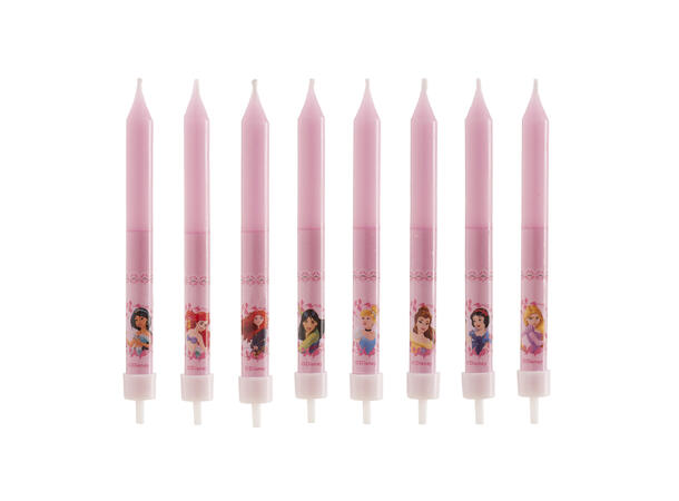Disney Prinsesser - kakelys 8 kakelys på pinne - 9cm