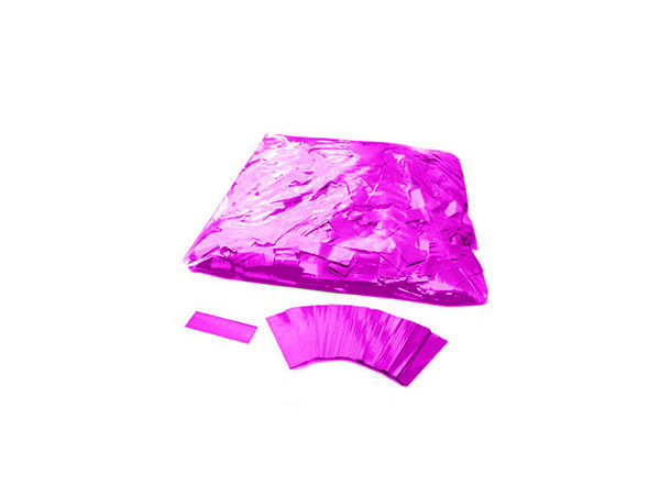 Flammesikker plastkonfetti -Rosa Saktefallende konfetti - 1kg - 2x5cm