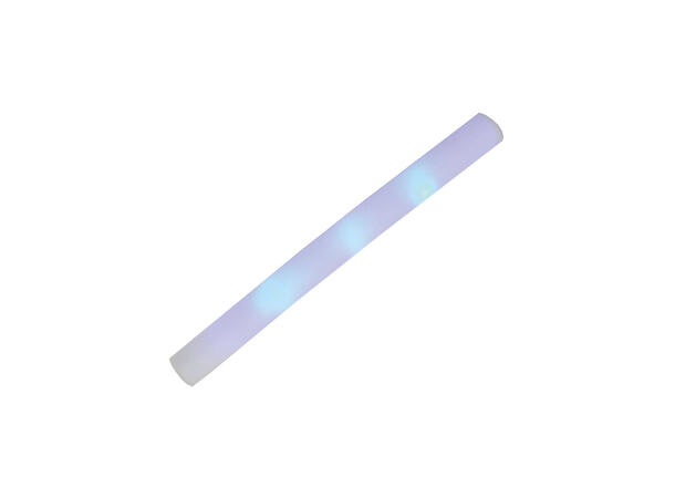 Foam stick med LED-lys - Hvit 10 Foam Stick - 48cm - Inkl batteri