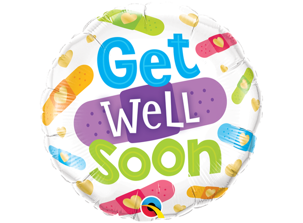 Get Well Soon Bandages 1 Folieballong - 46cm (18")