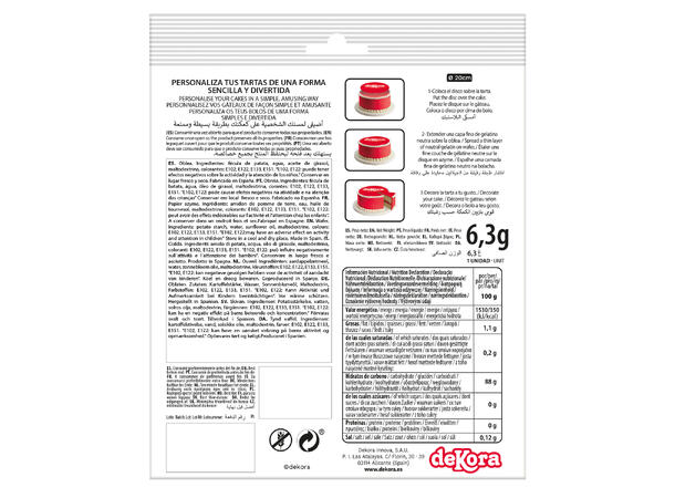 Havfrue 1 spiselig kakeskilt - 20cm 