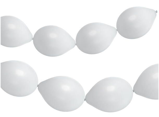 Kjedeballonger - Coconut White 8 Kjedeballonger gummi - 33cm (13")