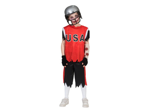 Kostyme - Zombie - Fotballspiller 1 Shorts og skjorte