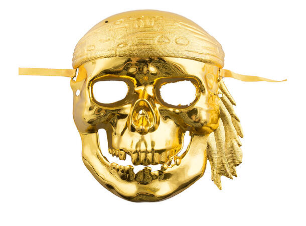 Maske - Pirat - Gull 1 Maske