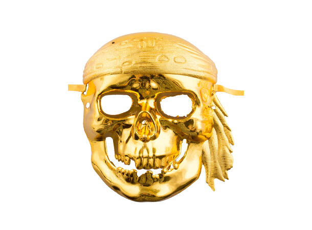 Maske - Pirat - Gull 1 Maske