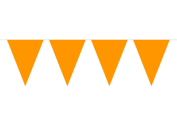 Mini Flaggbanner - Oransje 1 Flaggbanner i plast- 3m - 14cm høy