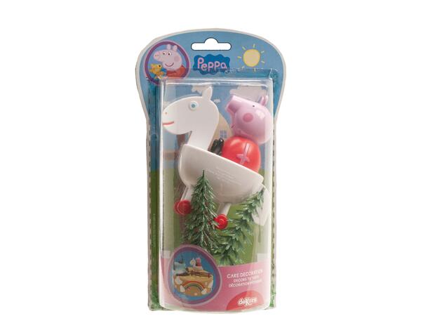 Peppa Gris - Kakedekorasjon 4 kakefigurer i plast 