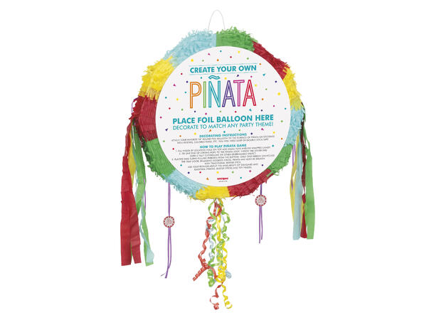Pinata - Rund - Lag din egen 1 Pull Pinata flat
