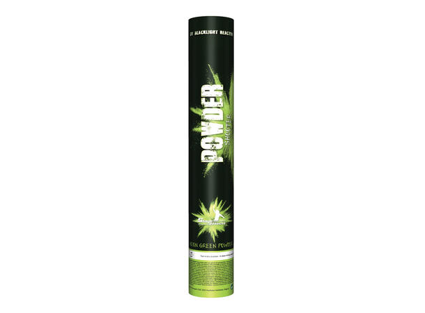 Powder shooter - manuell - fluo green 1 Party Cannon med NEON Pulver - 40cm