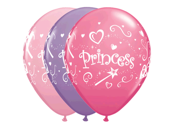 Princess 25 gummiballonger - 28cm (11")