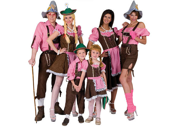 Skjorte - Oktoberfest - Rosa/Hvit Ruter 1 Skjorte - Herre 