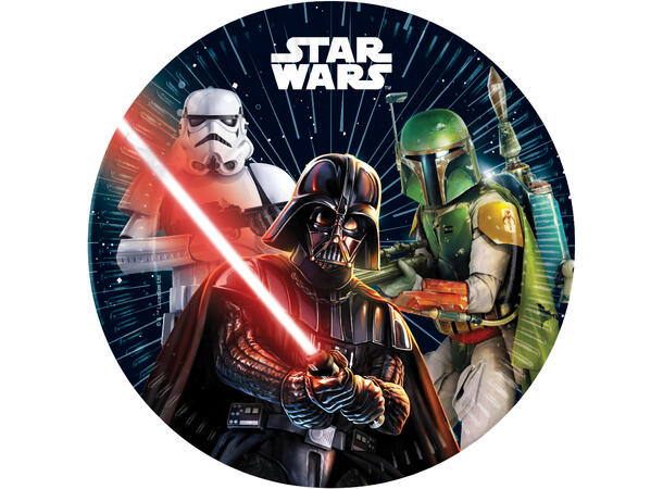Star Wars Galaxy 8 FSC Plastfrie Tallerkener i papir 23cm