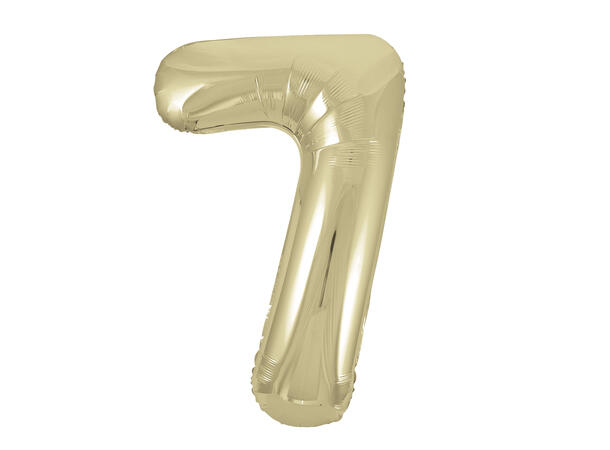Tallballong - #7 - Hvitt gull 1 Folieballong - 86cm (34")