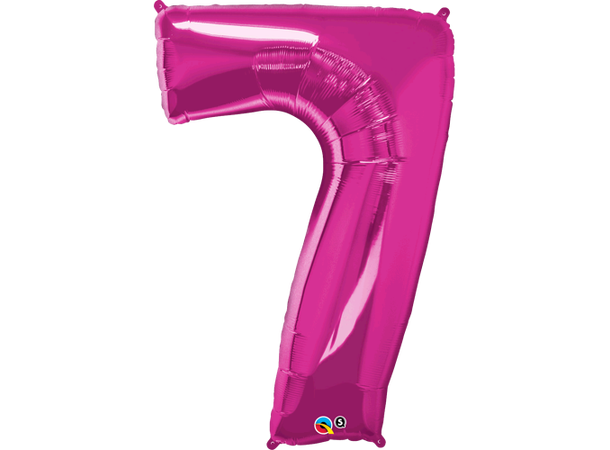 Tallballong 7 Magenta 1 Folieballong - 86cm (34")