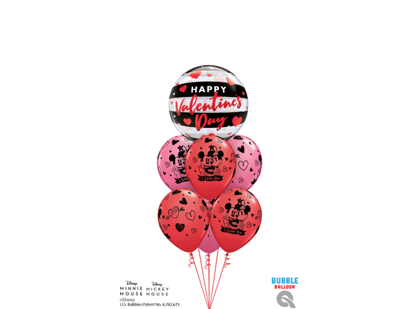 Valentines Day - Black Stripes 1 Bubbleballong - 56cm (22")