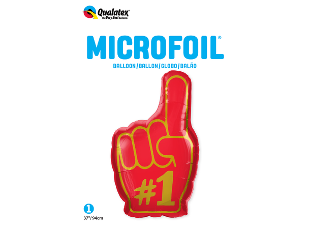 #1 Finger 1 Stor folieballong – 97cm (37")