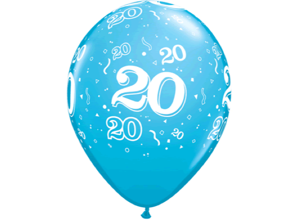 20-a-round - Assorterte farger 25 gummiballonger - 28cm (11")