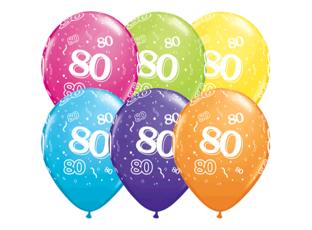 80-a-round - Assorterte farger 25 gummiballonger - 28cm (11")