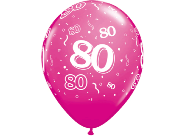 80-a-round - Assorterte farger 25 gummiballonger - 28cm (11")
