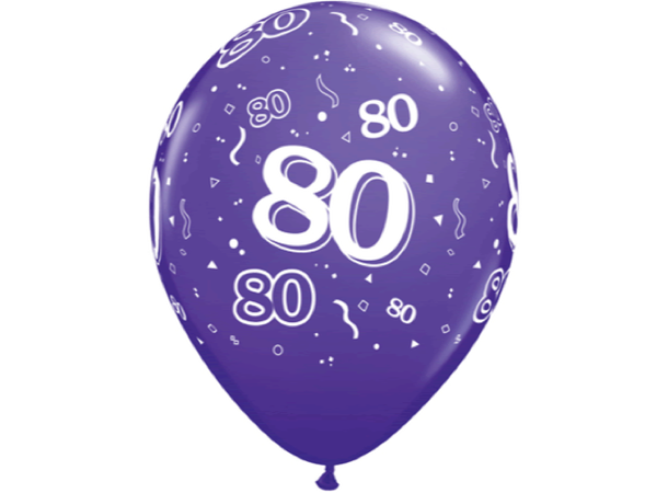 80-a-round - Assorterte farger 25 gummiballonger - 28cm (11")
