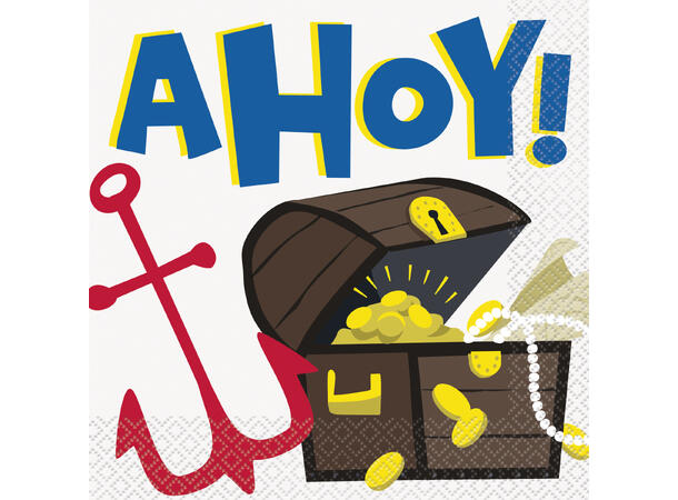 Ahoy Pirate 16 Lunchservietter - 33x33cm
