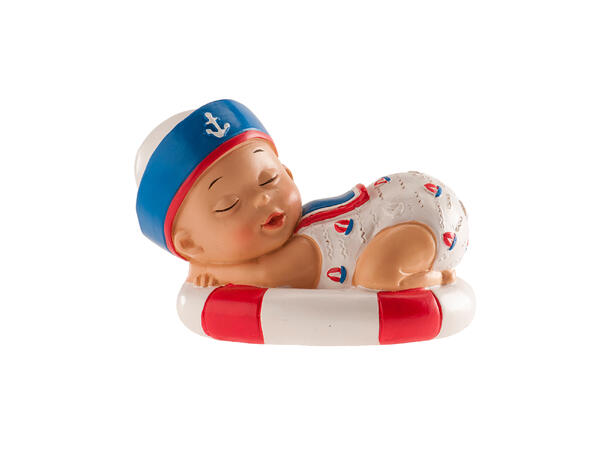 Barnedåp - Baby gutt "Sailor" 1 Kakefigur i plast - 10cm
