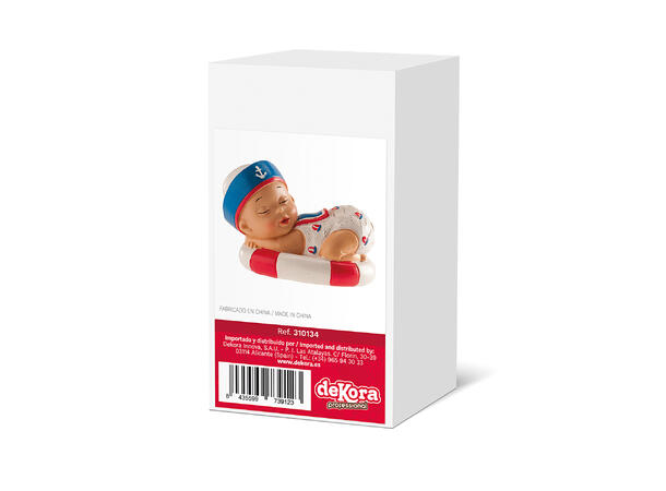 Barnedåp - Baby gutt "Sailor" 1 Kakefigur i plast - 10cm