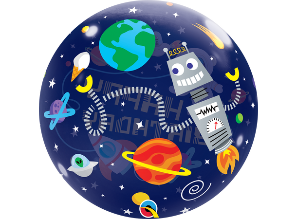 Bday Outer Space 1 Bubbleballong - 56cm (22")