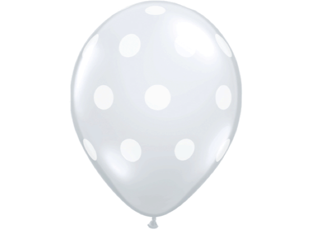 Big Polka Dots 25 gummiballonger - 28cm (11")