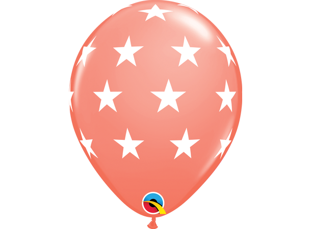 Big Stars 6 gummiballonger - 28cm (11")