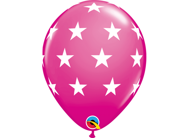 Big Stars 6 gummiballonger - 28cm (11")