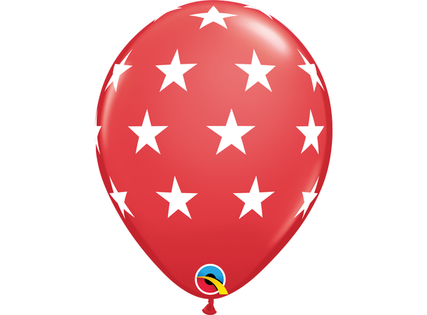 Big Stars 6 gummiballonger - 28cm (11")