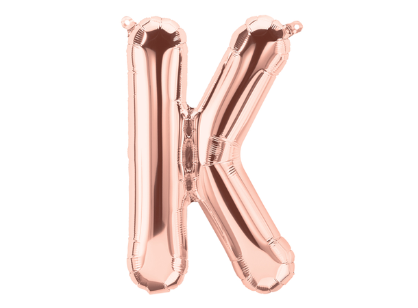 Bokstav K Rose Gold 1 Folieballong - 41cm (16")
