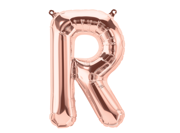 Bokstav R - Rose Gold 1 Folieballong - 86cm (34")