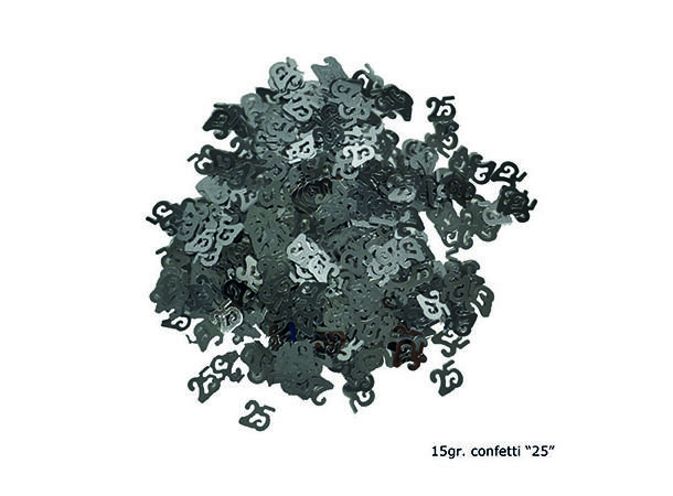 Borkonfetti - #25 - Sølv 1 Pose med bordkonfetti