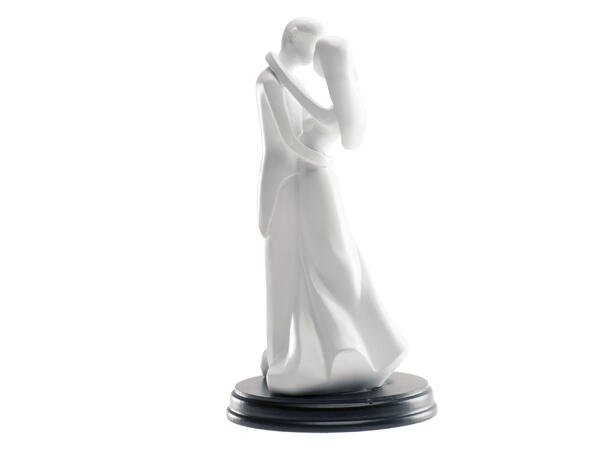 Brudepar - Kyssende - hvit 1 Kakefigur i plast - 21cm