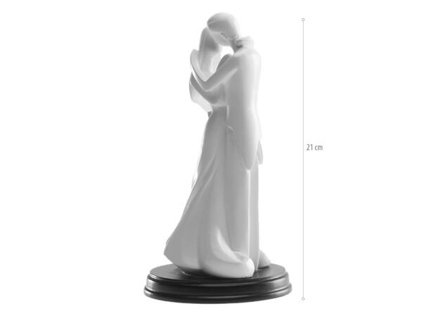 Brudepar - Kyssende - hvit 1 Kakefigur i plast - 21cm