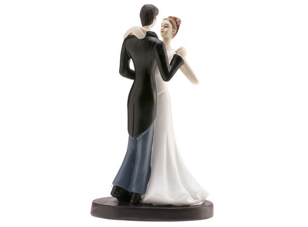Brudepar romantisk - Bryllupswals 1 Kakefigur i plast - 16cm