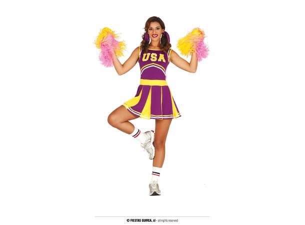 Cheerleader - USA 1 Damekostyme - Str 36-38 (S) 
