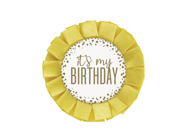 Confetti Gold Birthday 1 Premiemerke - "It's my Bithday"