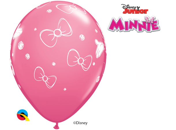 Disney Minnie (Pink, Wild Berry Rose) 25 gummiballonger - 28cm (11")