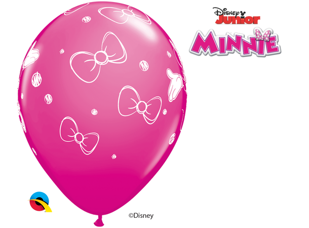 Disney Minnie (Pink, Wild Berry Rose) 25 gummiballonger - 28cm (11")